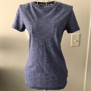 Blue White Stripe Baby Tee Short Sleeve T-shirt